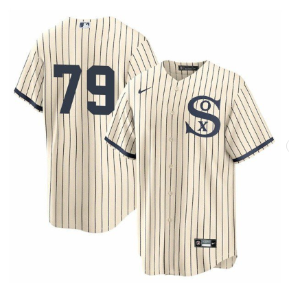 Men's Chicago White Sox #79 Jose Abreu 2021 Cream/Navy Field of Dreams Cool Base Stitched Jersey Men's Chicago White Sox #79 Jose Abreu 2021 Cream/Navy Field of Dreams Cool Base Stitched Jersey